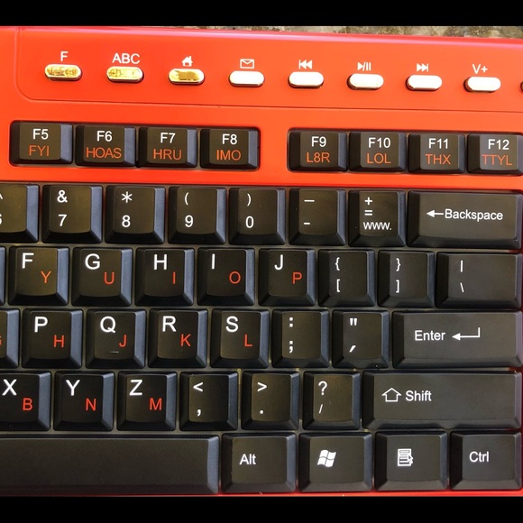 New Fast Finger Keyboard Hunt & Peck One Hand typist ABCDE or QWERTY. Red - Picture 8 of 10
